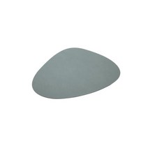LINDDNA 린드디엔에이 테이블 매트 커브 라지 더블 37x44cm 클라우드 차콜앞면&누포 파스텔그린뒷면