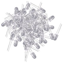 100 개 백색 LED 다이오드 조명 DC 3V 20mA 전구 램프 전자 부품 발광 다이오드를 따뜻하게 5MM, 보여진 바와 같이, 하나