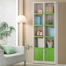 콕스 5단 수납 책장 900, 색상:연두삼나무