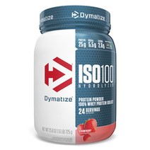 Dymatize Nutrition 가수분해 ISO100 100％ 분리 유청 단백질 딸기 725g(1.6lbs)