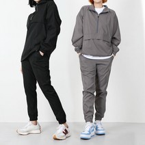 벤티브 여자 우븐후드아노락 우븐하프아노락 조거팬츠 M~4XL 세트