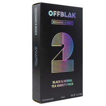 미국직구 OFBLAK 재충전 및 재설정 – 블랙 & 허브 티 테스터 팩 2 – 피라미드 백 12개 – 1Ct, 수량, 상세참조