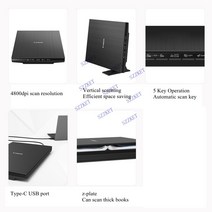 북스캐너 북스캔 비파괴 북 스캐너 양면 고속 책 LiDE300 스캐너 휴대용 HD 텍스트 가정용 A4 컬러 책 사, 02 LiED400 4800dpi