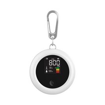 휴대용 실내 CO2 감지기 LCD 백라이트 디스플레이 디지털 전문 실시간 데이터 이산화탄소 CO2 분석기 호텔 공항, 검은색, 7.3cm x 7.3cm, 플라스틱