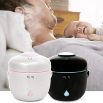 [단독판매] 다번다 LED 크크 미니 밥솥 무드 가습기USB가습기 미니가습기 가습기 사무실가습기 차량용가습기 휴대용가습기 인테리어가습기 소형가습기 USB미니가습기 가습기판촉물 탁상용가습기 사무실가습 사무실미니가습기 무드등 실내가습기 원룸가습기 습도조절기 임산부가습기 조, 블랙