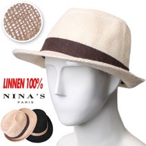 니나스파리 내추럴마직100 통기성굿밀짚페도라중절모 7SH149