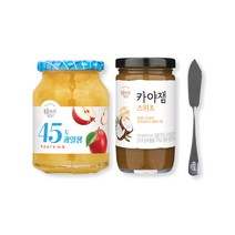 복음자리 45도사과잼350g+카야잼스위트240g 잼나이프증정