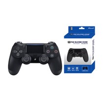SIEK (클리어런스세일)[소니 PS4] 듀얼쇼크4 블랙 + 실리콘 커버 블랙(겜맥)