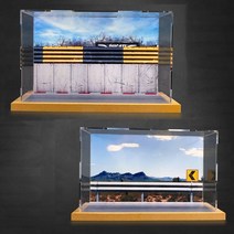 다이캐스트 주차장 자동차모형 토미카 디오라마 전시방진 아크릴 diy 118 모델 108, b