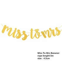 그냥 결혼 배너 미스터 러스틱 가랜드 웨딩 테이블 장식 신랑 신부 풍선 독신 파티 용품, miss mrs2