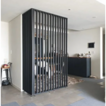 공간분리 원목 가벽 인테리어 스트라이프 파티션 4colors 주방 사무실 침실 거실 원룸 현관 원목파티션 칸막이, 브라운, 폭612mm