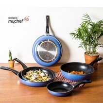 [UNIQ] 도 루 코 마 이 쉐 프 퓨 어 라 이 트 애 쉬 블 루 I H 인 덕 션 프 라 이 팬, 후라이팬30cm