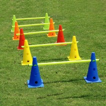 강아지 슬개골탈구 재활용 훈련 어질리티 허들 다기능 민첩성 축구 미니허들 높이 조절 가능, 32cm10개+1.5m막대5개