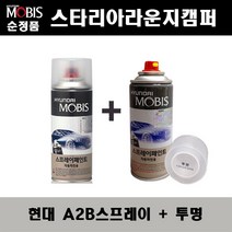 순정품 현대 스타리아라운지캠퍼 A2B 어비스블랙펄 417 스프레이 + 투명스프레이 자동차 도색 차량용 카페인트, A2B스프레이+투명스프레이(모비스)
