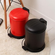 사무실 인테리어 스완 휴지통 화장실 디자인 분리수거통 예쁜 다용도실 쓰레기통 욕실, 레드