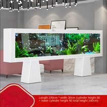 스마트어항 zqfish 어항 거실 대형 수족관 사무실 생태 하이 엔드 드래곤 물고기 어항 슈퍼 화이트, 1.8m