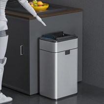 자동 센서 미니 휴지통 스마트 주방용 터치 대형 쓰레기통 예쁜 스틸 스테인리스 60L, 02=60Lsilvercharge_60L