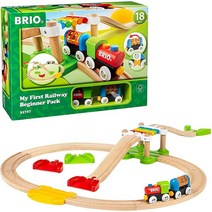 브리오 My First Railway 33727 초보자 팩 18개월 이상 나무 장난감 기차 세트