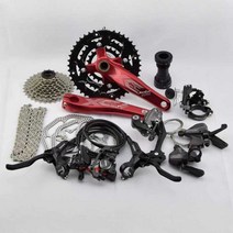 시마노 M370 트랜스미션 빅 키트 MTB 패키지 shimano, 7개 세트 중공 스프로킷 레드 카드 플라이