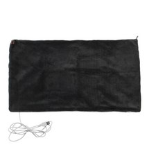 전기무릎담요 Car Home Electric Warming Heating Blanket Pad Shoulder Neck Mobile Heating Shawl USB Soft 5V, Black