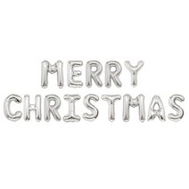 고백하는날 크리스마스 MERRY CHRISTMAS 은박풍선세트, 1set, 실버 MERRY CHRISTMAS 은박풍선세트