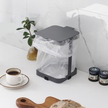 일반쓰레기용 그레이철제사각미니휴지통 묵직 무게감