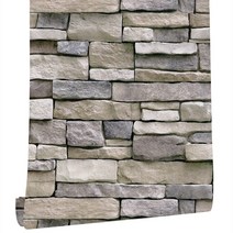 돌껍질 및 막대 벽지 탈부착식 접촉지 자체접착지 3D Faux 질감 돌담룩 촌스러운 벽돌지벽지, 01 Brick Pattern