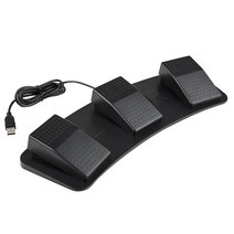USB 풋 페달 컨트롤 스위치 PC 게임 풋 페달 키보드 액션 스위치 페달 3 키보드 컴퓨터 키보드 키, 블랙 - FS23-PM, 37.5x15x4cm, 플라스틱