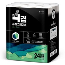 한예지 퓨어그레이스 4겹 천연펄프 화장지 30m 24롤 1팩, 단품