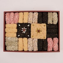 강릉 한과 종합선물세트(중) 1.5kg / 수제한과 찹쌀+멥쌀+참깨+흑임자+백년초+쑥+차좁쌀+콩+조청 사기막전통한과, 1개