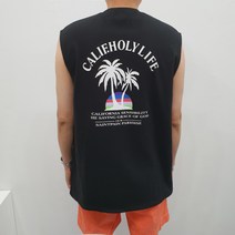 구스마켓 남자 여름 CALIF 프린팅 민소매 나시 (4color)
