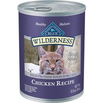 블루 버팔로 윌더니스 치킨 그레인 프리 고양이 사료 통조림, 12.5-oz case of 12