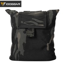 전술 백팩 IDOGEAR-접이식 드롭 파우치 전술 Molle 매거진 덤프 파우치 재활용 가방 사냥 에어소프트 가방
