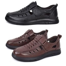 남성 천연가죽 스포츠 샌들 여름 남자 샌달 3cm