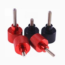 M10 알루미늄 합금 널링 손잡이 볼트 블랙 레드, 20mm, 1개
