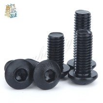 m8 볼트 너트 m6 m2 m2.5 m3 m4 m5 m10 등급 10.9 합금강 나사 육각 소켓 둥근 머리 캡 검정 나사 가구 패스너, m8x40mm-5pcs