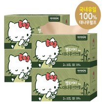 헬로키티 2겹 대나무 뽑아쓰는 130매 톡톡 키친타올, 1세트, 4개입