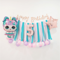엘오엘 유니콘 서프라이즈 생일 풍선 세트 가랜드 초등 7살 딸 생일 여아 파티 선물, 6