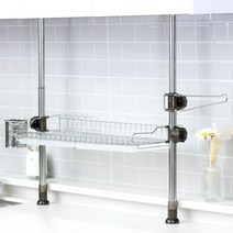 홈데코라인 기둥식 주방선반 스마트 씽크선반 600 -1단 (반투명쟁반), 없음