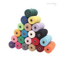 와요또 마크라메 실 컬러 면로프 13컬러 3mm/4mm 면실 100m 마크라메 재료, 3MM, 연보라