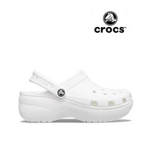 크록스 크록스 클래식 플랫폼 클로그 슬리퍼 샌들 화이트 206750-100