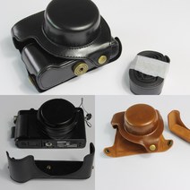 파나소닉 루믹스 LX100 M2 카메라 PU가죽 풀커버 케이스 파우치, 브라운