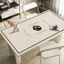 가죽 식탁매트 식탁 테이블 유리대용 가죽 방수 식탁매트 책상 보호필름, 70x140cm, E