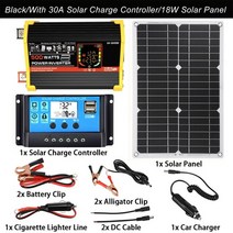 캠핑발전기 6000W 전원 인버터 12V ~ 220V 18W 태양 전지 패널 셀 30A 컨트롤러 USB 휴대용 비상 발전기 배터리 충전, 1 Whole Set, 12V to 220V Inverter