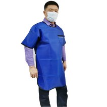 방사능 보호복 납 의류 앞치마 엑스레이 차폐복, 블루 0.5 내마모성 반팔 단면