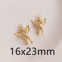 금토끼 선물 장식 소품 순금 황금 14K 골드 도금 귀여운 리틀 베어 토끼 펜던트 수제 보석 DIY 팔찌 목걸이 쥬얼리, 01 1개, 26 16x23mm