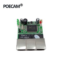네트워크 스위치 realtek rtl8306e 칩셋 90180도 rj45 3 포트 미니
