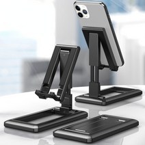 태블릿 거치대 휴대폰 거치대 전화기 스탠드 데스크탑 접이식 ipad 접이식 samsung 적합 범용 ipad pro 260, 1 개 블랙