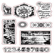 도장파는기계 크리에이티브 레트로 투명 실리콘 DIY 스크랩북 엠보싱 앨범 카드 고무 스탬프, 5.SC105