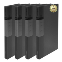 희망화일 B5 클리어 파일 20매 내지추가형, 4개입, 검정